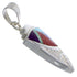 Turquoise Multicolor Jewelry Sterling Silver Slide Pendant HS31204